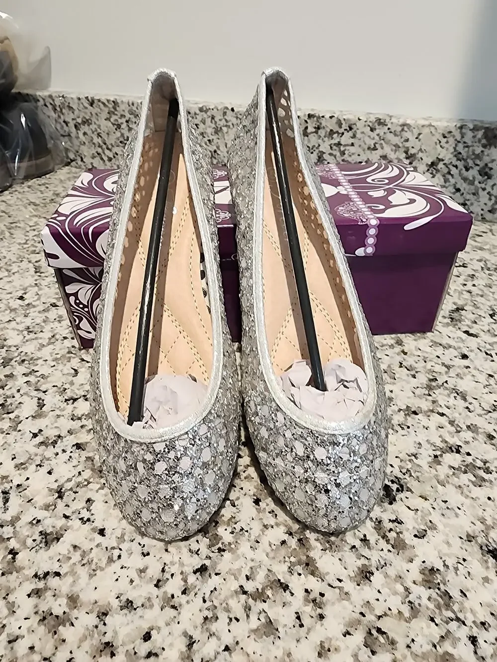 Forever Karra-54 Silver Flats sz 5